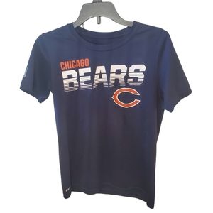 Unisex NFL Chicago Bears shirt blue, orange, and white size small